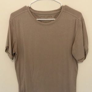 Tan alphalete rolled sleeve